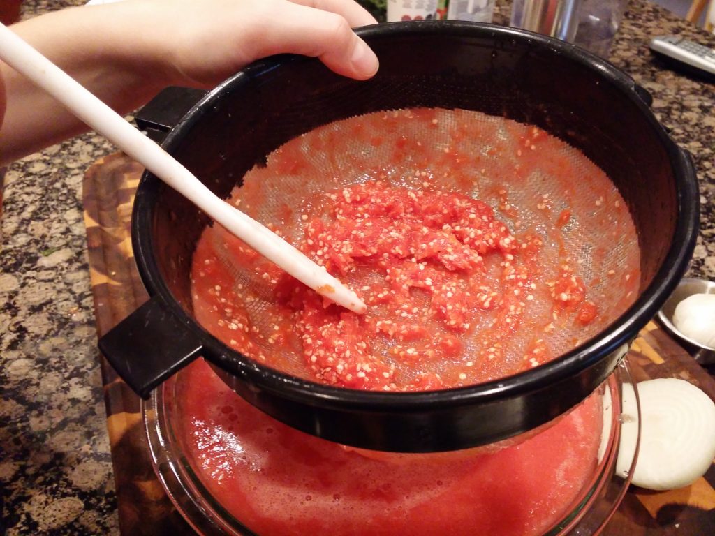 Straining the Puree