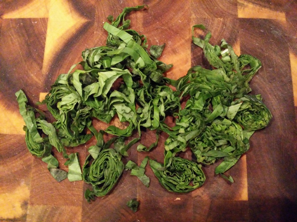 Chiffonade Basil