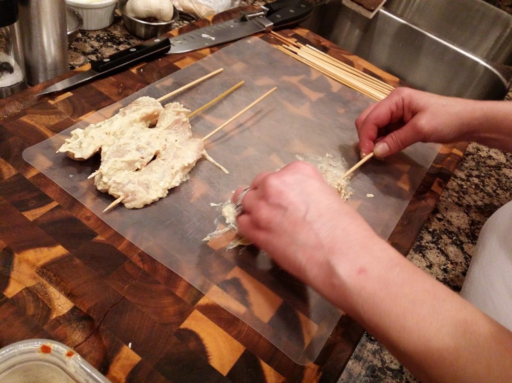 Skewered Chicken